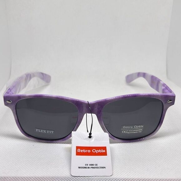 Tie-Dye Unisex Retro Sunglasses - Picture 3 of 3